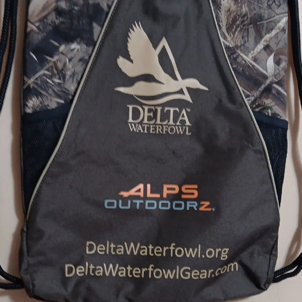 Brown Backpack with Drawstring Closure